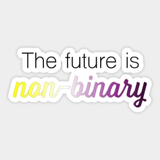 The future is non binary Sticker